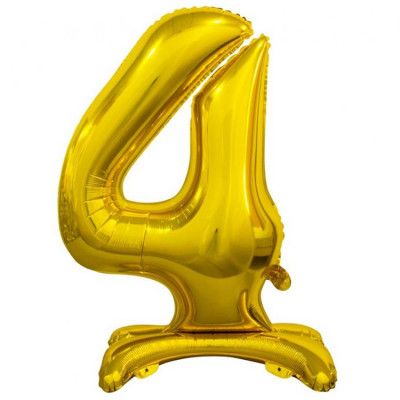 Stående Sifferballong Guld 74cm
