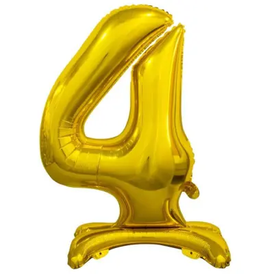 Stående Sifferballong Guld 74cm