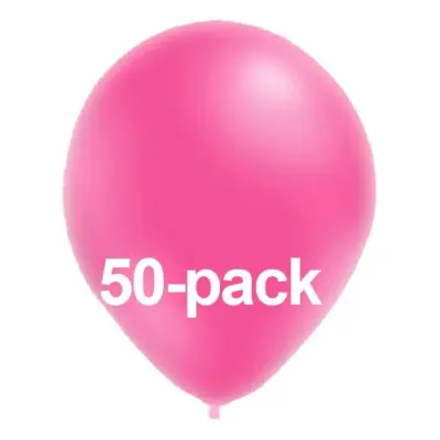 Stora Ballonger Neonrosa - 50-pack