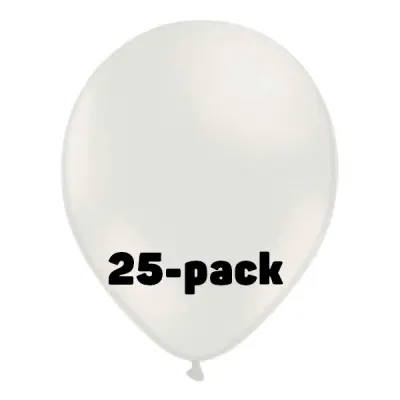 Stora Ballonger Vita - 25-pack