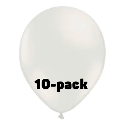 Stora Ballonger Vita - 10-pack