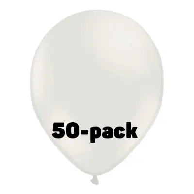 Stora Ballonger Vita - 50-pack
