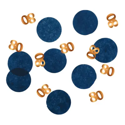 Bordskonfetti Happy 80th True Blue - 25 gram