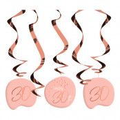 Swirls Happy 30th Lush Blush - 5-pack