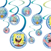 Swirls SvampBob Fyrkant Takdekoration - 12-pack