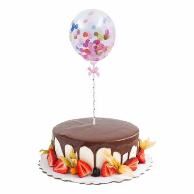 Tårtdekoration Mini Konfettiballonger Flerfärgad