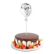 Tårtdekoration Mini Konfettiballonger Silver