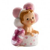 Tårtfigur Bebis I Box Rosa