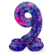 Tallballong Stående Paint Splash 72 cm"0-9"Siffra 9