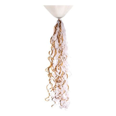 Twirlz Ballongsvans Metallic Guld/Vit - 1-pack