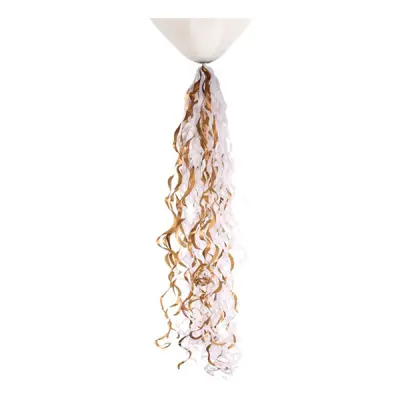 Twirlz Ballongsvans Metallic Guld/Vit - 1-pack