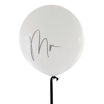Vit Jätteballong Mr