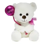 Vit Nallebjörn med Ballong Kram