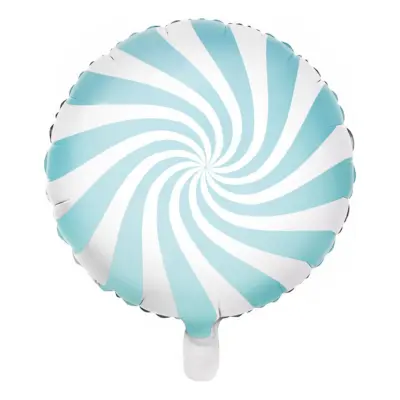 Vit/Ljusblå Folieballong Candy