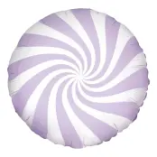 Folieballong Vit/Ljuslila Candy