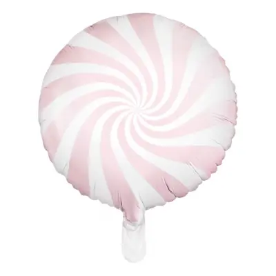 Vit/Ljusrosa Folieballong Candy