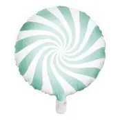 Vit/Mintgrön Folieballong Candy