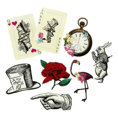 Dekorationer Stora Alice Wonderland - 8-pack