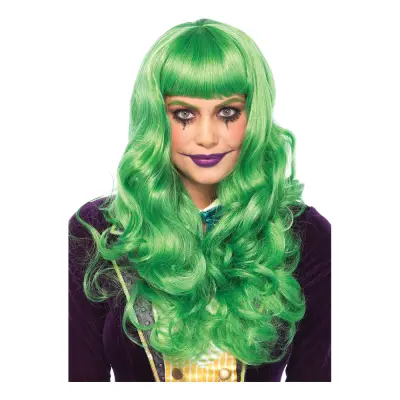 Wicked Joker Grön Deluxe Peruk