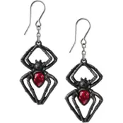 Alchemy Gothic - Gothic Örhängen - Black Widow Earrings - för Dam - silverfärgad