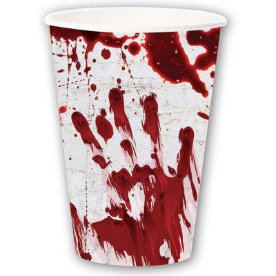 Blodig Hand Pappersmugg 6-pack