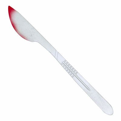 Blodig Kirurgkniv i Plast