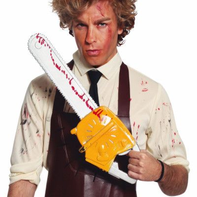 Blodig Motorsåg i Plast