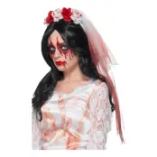 Blodig Slöja med Blommor - One size