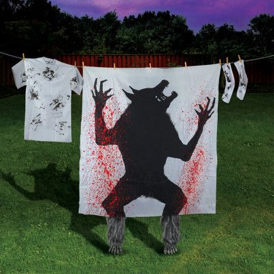 Blodig Varulv Siluett