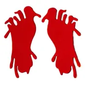 Blodiga Fötter Fönsterdekoration