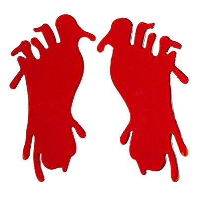 Blodiga Fötter Fönsterdekoration