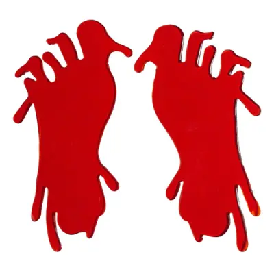 Blodiga Fötter Fönsterdekoration