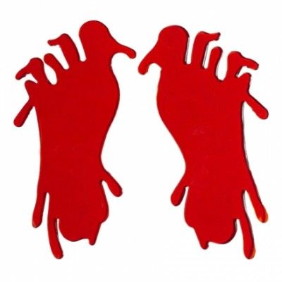 Blodiga Fötter Fönsterdekoration