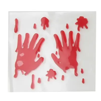 Blodiga Händer Fönsterdekoration