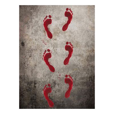 Blodiga Självhäftande Fotavtryck - 6-pack
