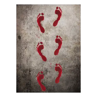 Blodiga Självhäftande Fotavtryck - 6-pack