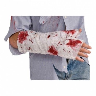 Blodigt Armbandage