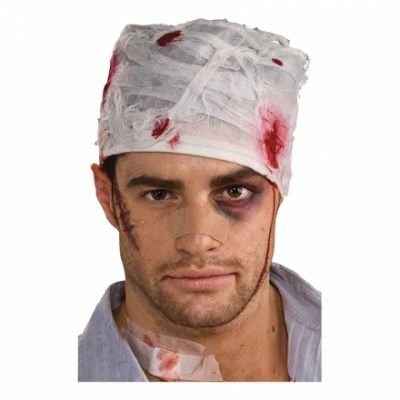 Blodigt Huvudbandage