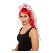 Diadem med Blodiga Rosor och Slöja - One size