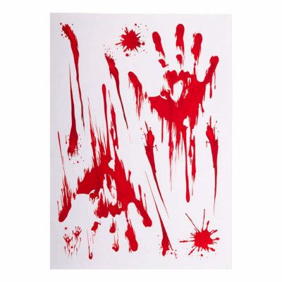 Fönsterdekoration Blodiga Händer