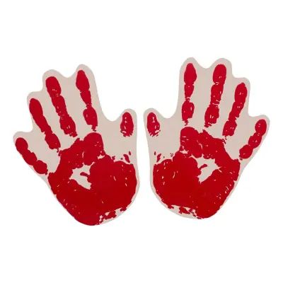 Fönsterdekoration Blodiga Händer - 6-pack
