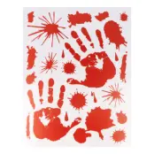 Fönsterstickers Blodiga Händer