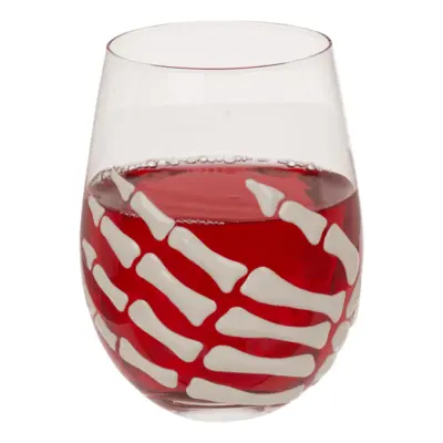 Glas med Skeletthand - 2-pack