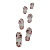 Golvdekoration Blodiga Fotspår