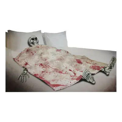 Blodigt Skelett Bäddset