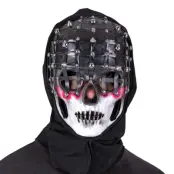 Läskig Mask med Nitar och Huva - One size