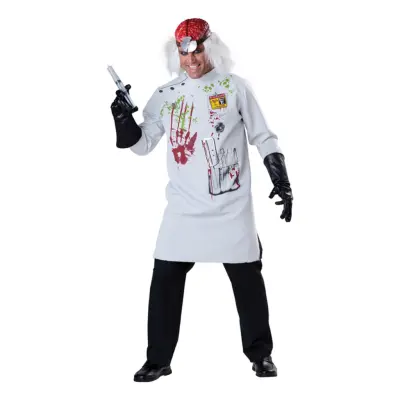 Läskig Vetenskapsman Maskeraddräkt - X-Large