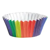 Muffinsformar Folierade Regnbågsfärgade - 30-pack