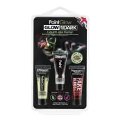 PaintGlow Blod & Flytande Latex Självlysande Sminkset