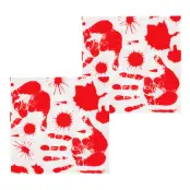 Pappersservetter Blodiga Handavtryck - 12-pack